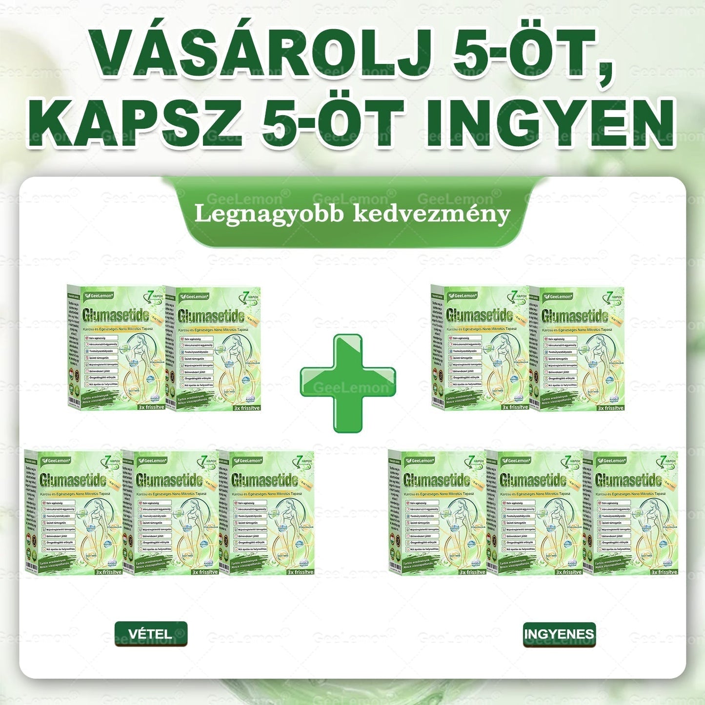 Gratulálunk! Ön lett a mai 500. vásárló. Különleges ajánlatként egy további Geelemon® terméket 50% kedvezménnyel vásárolhat meg!