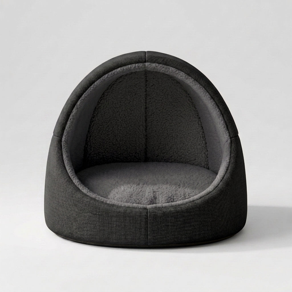 CalmLair™ CloudCradle Pet Sofa Pod – Orthopedic High-Bolster Calming Dog Bed & Cat Couch with Waterproof Liner, Removable Washable Cover & Non-Slip Base