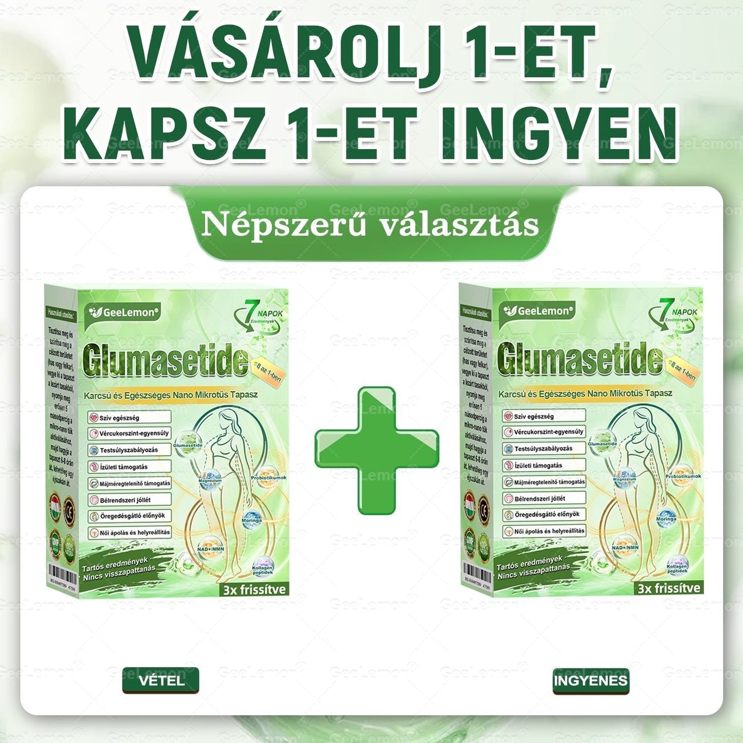 Gratulálunk! Ön lett a mai 500. vásárló. Különleges ajánlatként egy további Geelemon® terméket 50% kedvezménnyel vásárolhat meg!