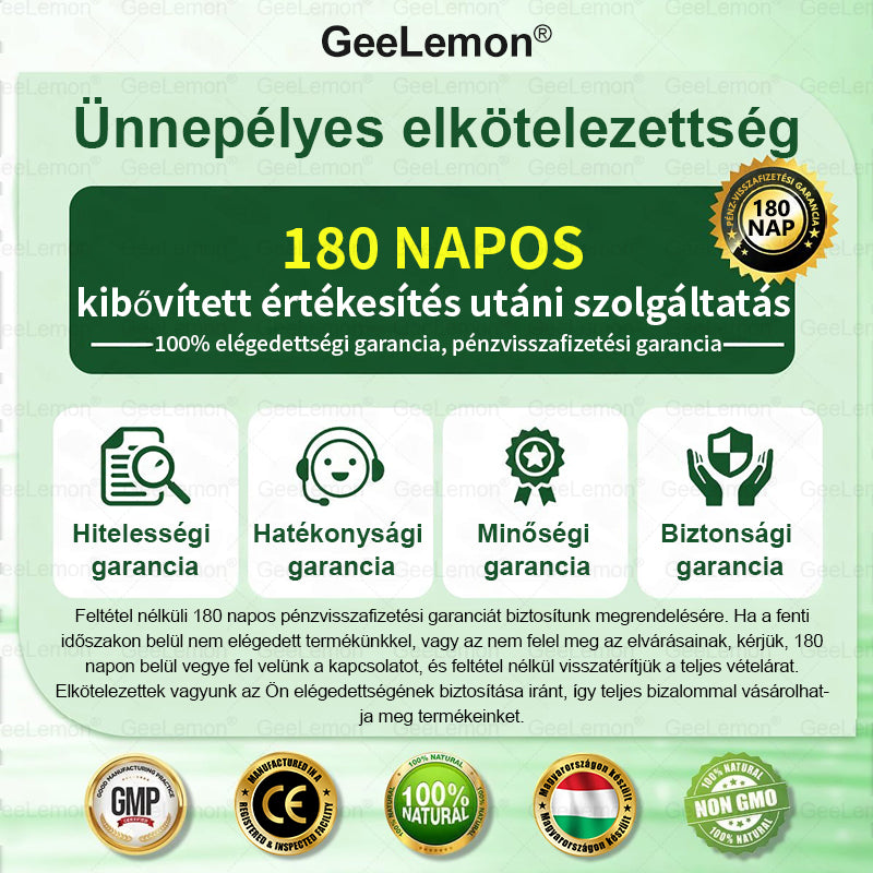 Gratulálunk! Ön lett a mai 500. vásárló. Különleges ajánlatként egy további Geelemon® terméket 50% kedvezménnyel vásárolhat meg!