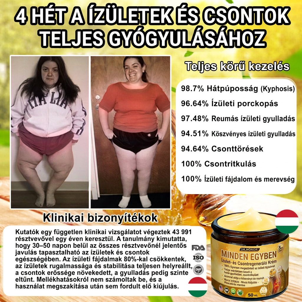 HU DR.HONOR® All-In-One Ízületi és Csontápoló Krém (Kifejezetten idősebb felnőttek számára)