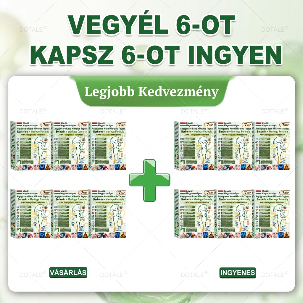 Gratulálunk! Ön lett a mai 500. vásárló. Különleges ajánlatként egy további DOTALE® terméket 50% kedvezménnyel vásárolhat meg!