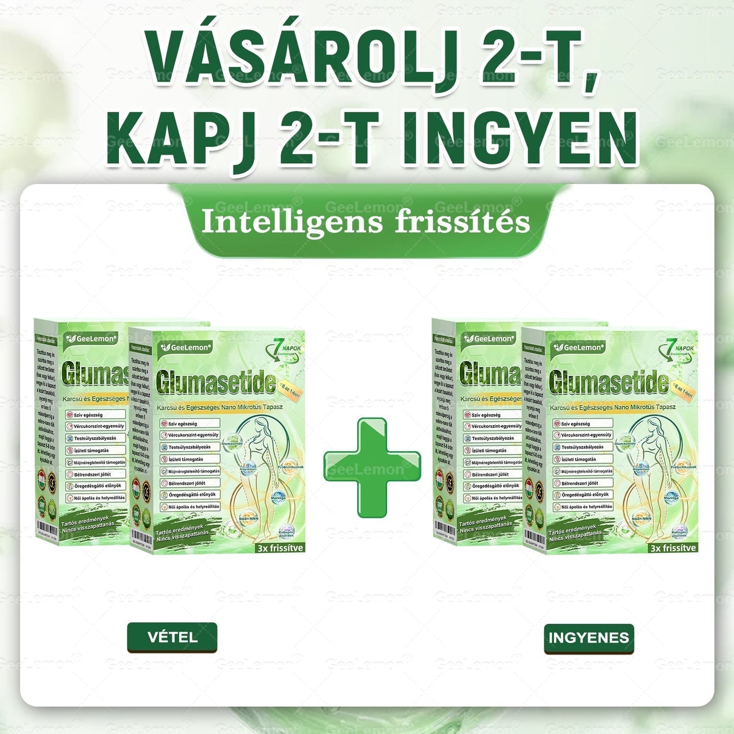 Gratulálunk! Ön lett a mai 500. vásárló. Különleges ajánlatként egy további Geelemon® terméket 50% kedvezménnyel vásárolhat meg!